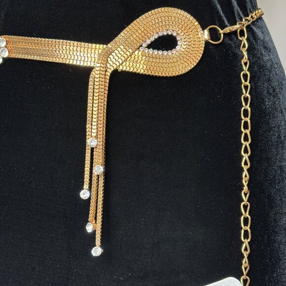 Sophia Gold Metal Jewel Vintage Belt NWT NOS - Picture 3 of 15